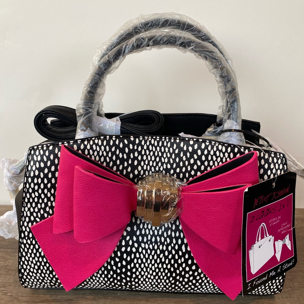 Betsey Johnson Bow Satchel Purse NWT